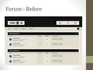 Forum - Before

 