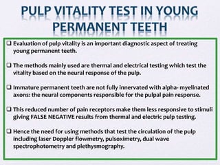 pulp therapy in young permanent tooth | PPTX
