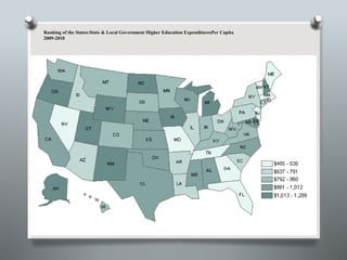 Ranking of the States:State & Local Government Higher Education ExpendituresPer Capita
2009-2010
 