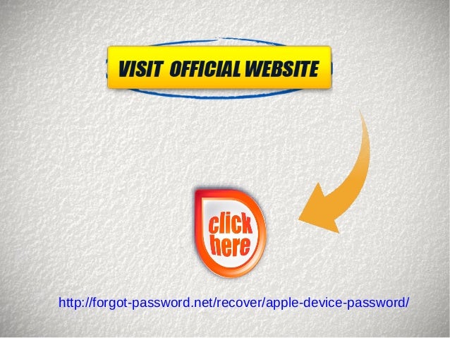 Recover Forgotten Apple Password