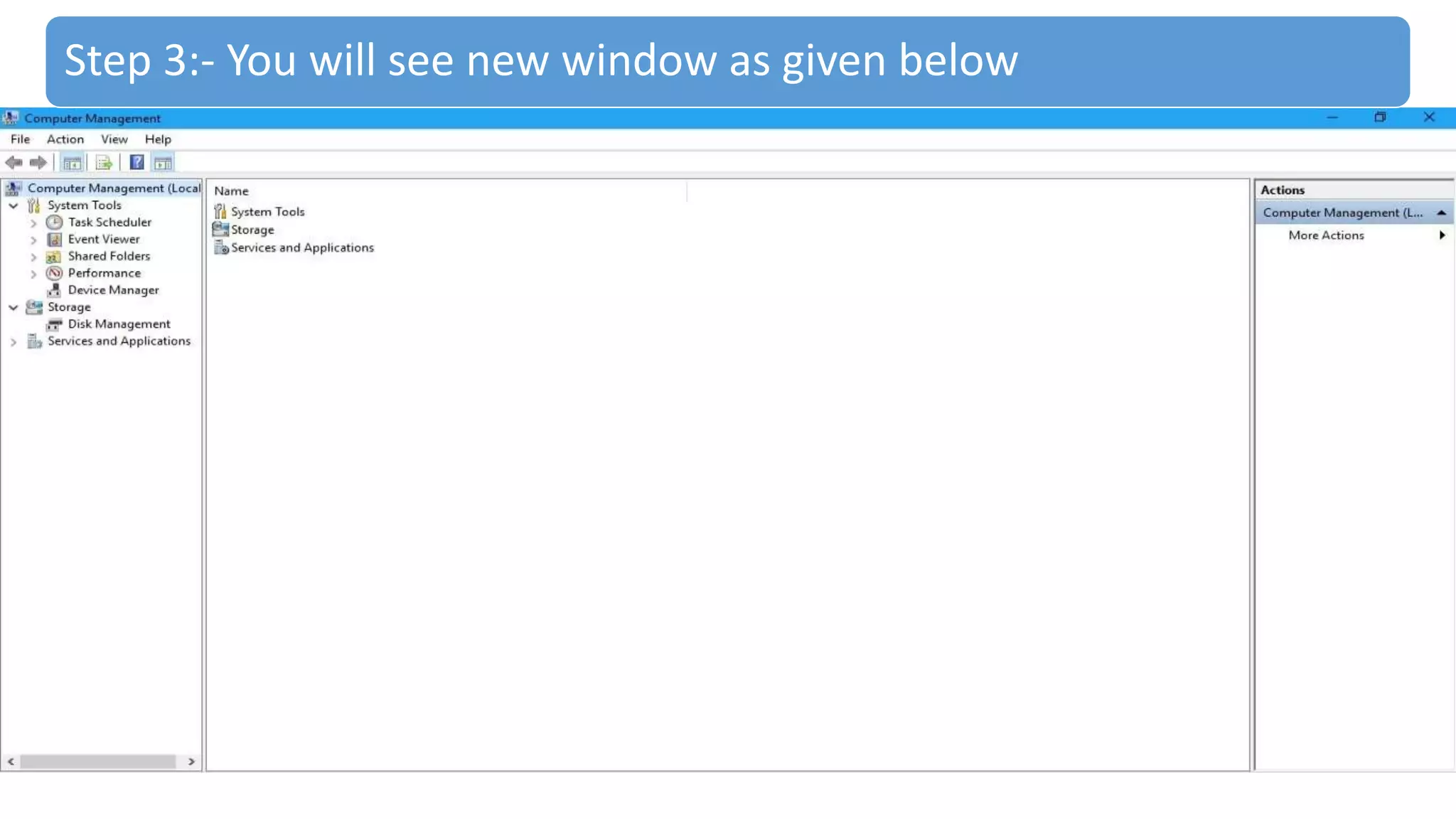 Step 3:- You will see new window as given below
 