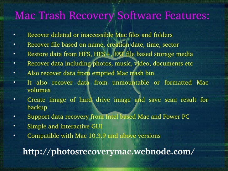 how to recover files from trash on mac