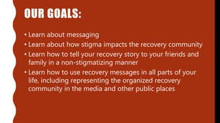 Recovery Messaging OASIS @ Indiana University-Bloomington, Recovery Messaging | PPTX