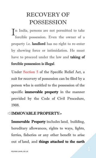 Recovery Of Possession Part I PDF recovery-of-possession-part-i-pdf
