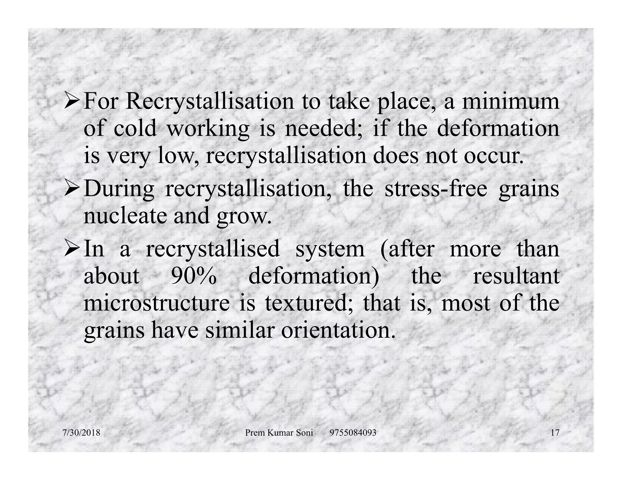 Recovery recrystallization and grain growth | PPT - How To Improve Percent Recovery In Recrystallization