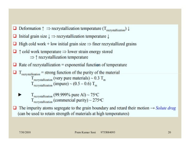 Recovery recrystallization and grain growth - How To Improve Percent Recovery In Recrystallization