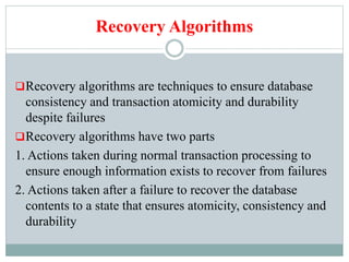 Recovery system | PPTX