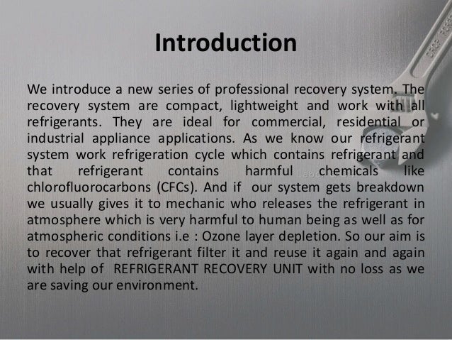 refrigerant recovery system 3 refrigerant recovery form