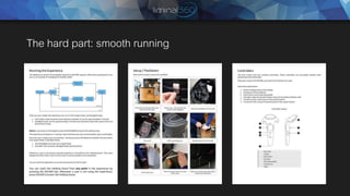 The hard part: smooth running
 