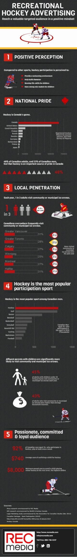Recreational Hockey Advertising Infographic