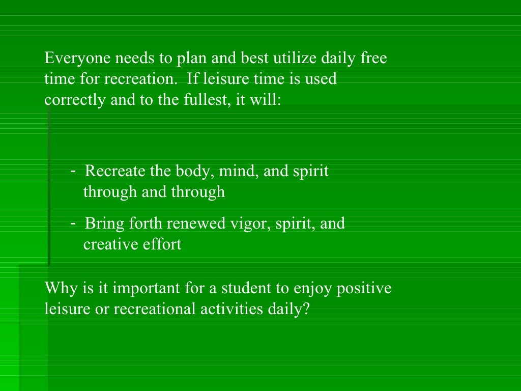 Recreational Activities