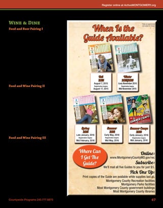 Brochure Inspiration: Spring 2016 Recreation