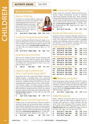 Brochure Inspiration: Spring 2016 Recreation