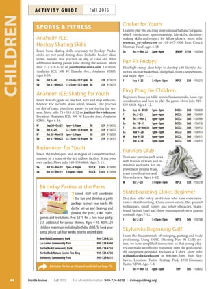 Brochure Inspiration: Spring 2016 Recreation