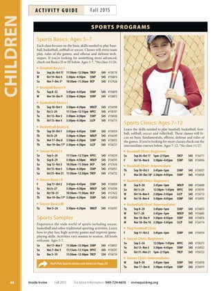 Brochure Inspiration: Spring 2016 Recreation