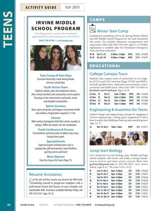 Brochure Inspiration: Spring 2016 Recreation