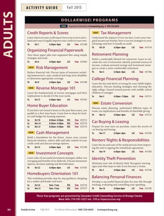 Brochure Inspiration: Spring 2016 Recreation