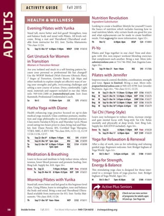 Brochure Inspiration: Spring 2016 Recreation