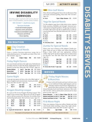 Brochure Inspiration: Spring 2016 Recreation