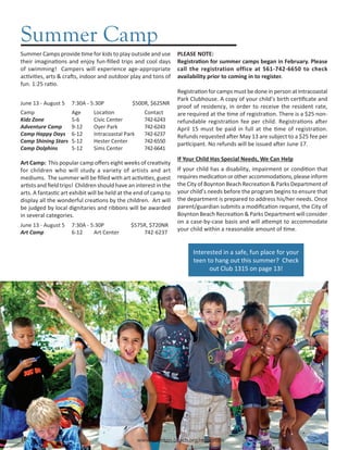 Brochure Inspiration: Spring 2016 Recreation