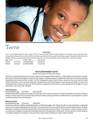 Brochure Inspiration: Spring 2016 Recreation