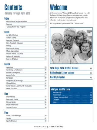 Brochure Inspiration: Spring 2016 Recreation