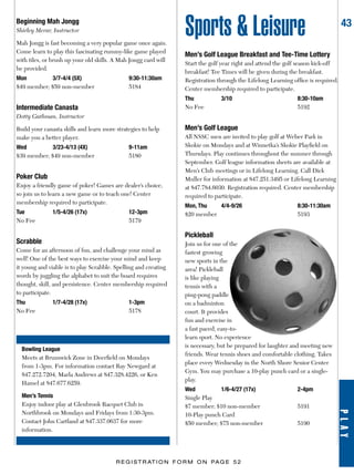 Brochure Inspiration: Spring 2016 Recreation