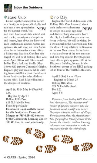 Brochure Inspiration: Spring 2016 Recreation