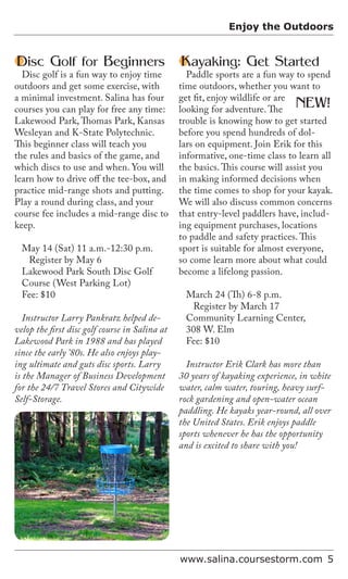 Brochure Inspiration: Spring 2016 Recreation