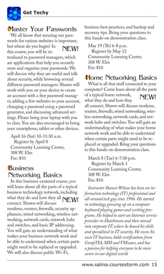 Brochure Inspiration: Spring 2016 Recreation