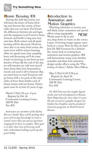 Brochure Inspiration: Spring 2016 Recreation