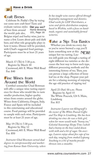 Brochure Inspiration: Spring 2016 Recreation