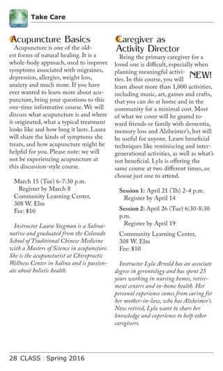 Brochure Inspiration: Spring 2016 Recreation