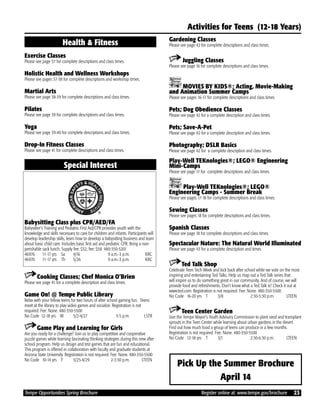 Brochure Inspiration: Spring 2016 Recreation