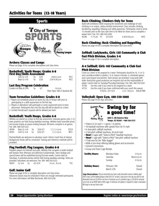 Brochure Inspiration: Spring 2016 Recreation