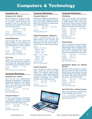 Brochure Inspiration: Spring 2016 Recreation