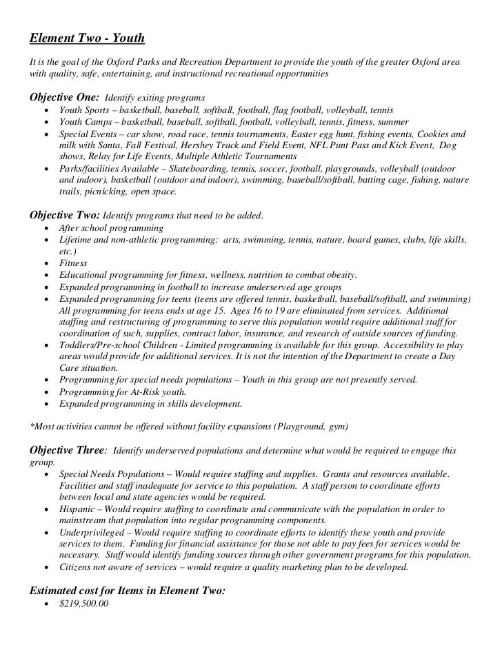 Recreation Strategic Plan