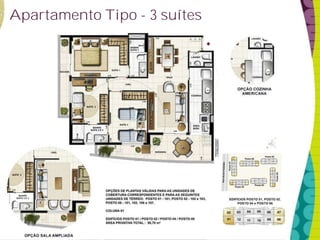 Apartamento Tipo - 3 suítes 
 