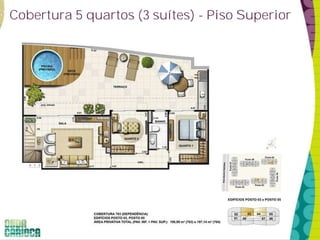 Cobertura 5 quartos (3 suítes) - Piso Superior 
 