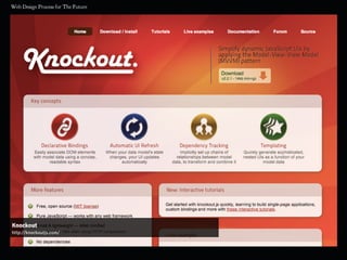 Knockout
http://knockoutjs.com/
 