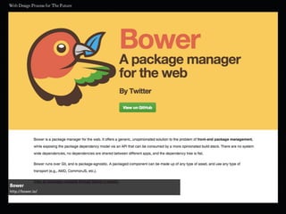 Bower
http://bower.io/
 