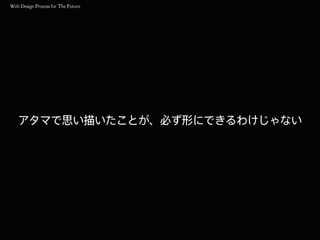 アタマで思い描いたことが、必ず形にできるわけじゃない
 