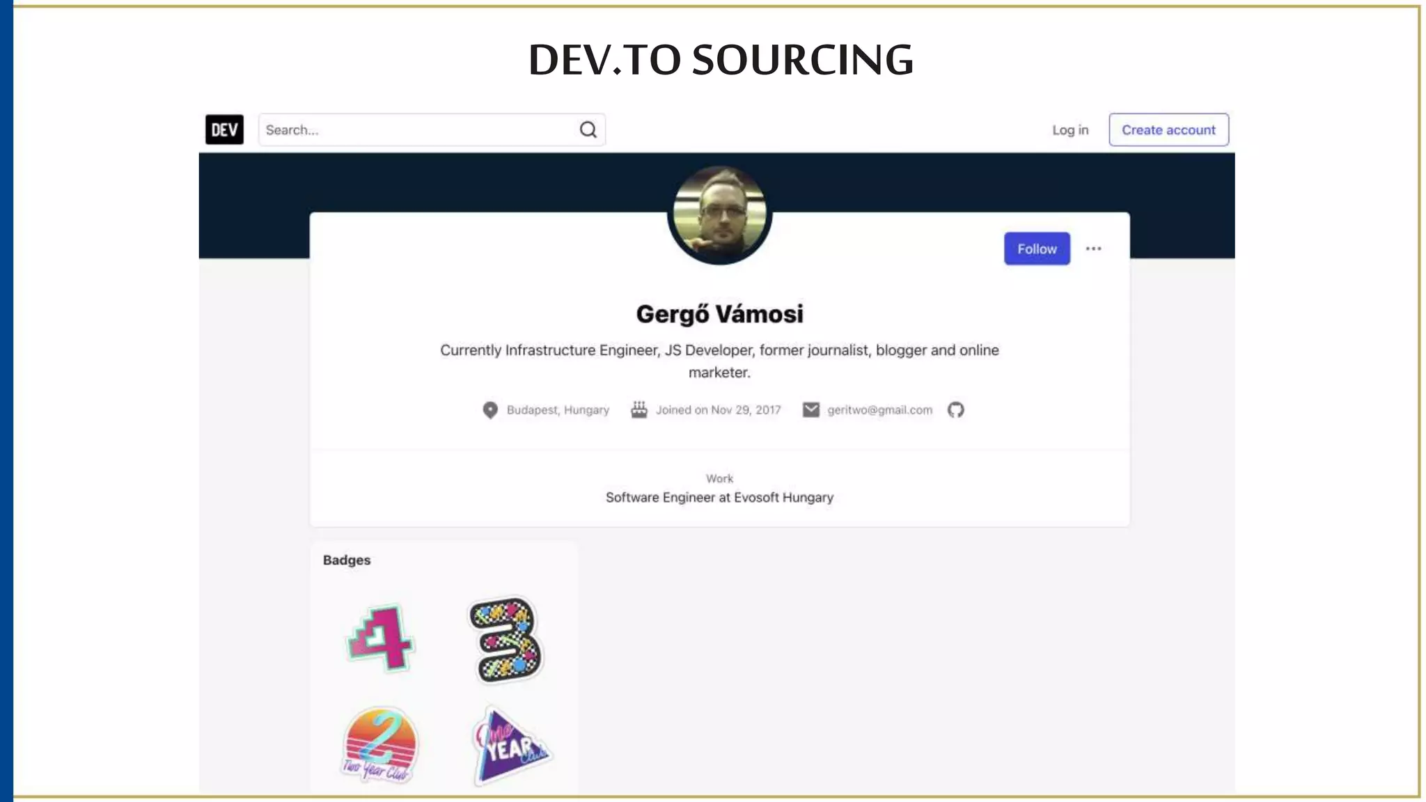 DEV.TO SOURCING
 