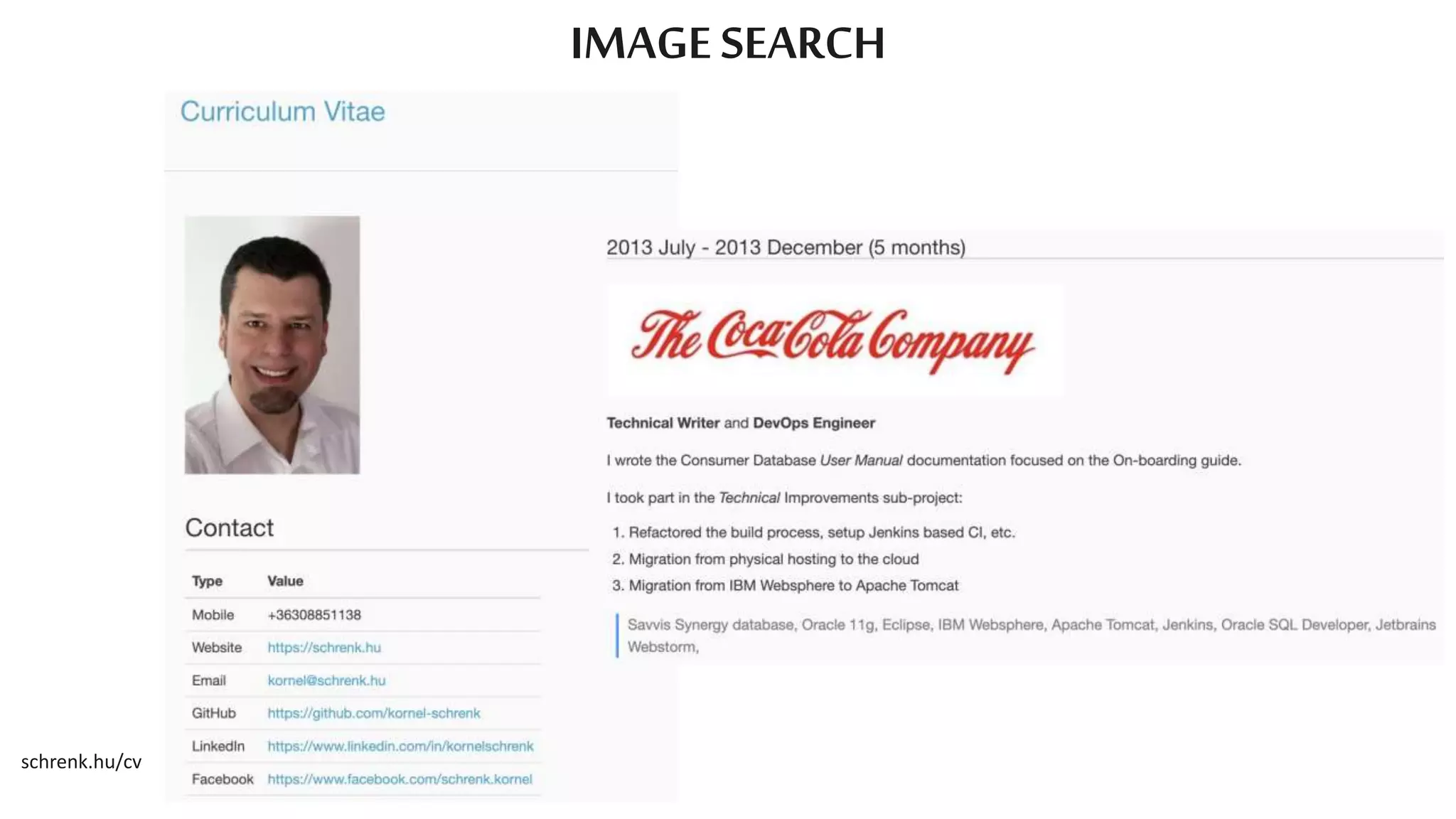 IMAGE SEARCH
schrenk.hu/cv
 