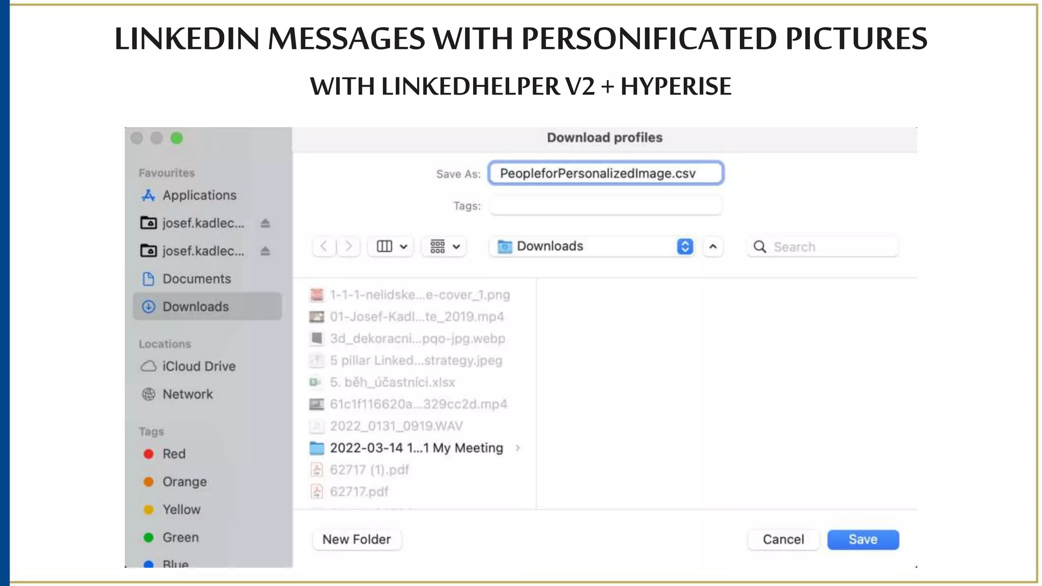 LINKEDIN MESSAGES WITH PERSONIFICATED PICTURES
WITH LINKEDHELPERV2+ HYPERISE
 