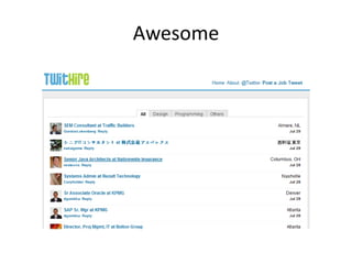 Recruiting via microblog, Twitter