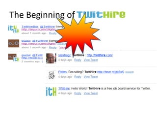 Recruiting via microblog, Twitter