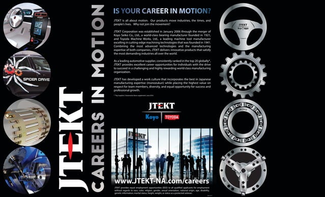JTEKT Careers in Motion | PPT