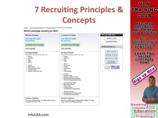 7 Recruiting Principles &
Concepts
InfoUSA.com
 