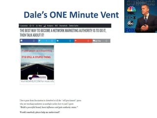 Dale’s ONE Minute Vent
 